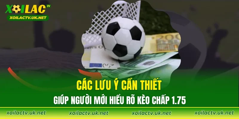 Các lưu ý cần thiết giúp người mới hiểu rõ kèo chấp 1.75
